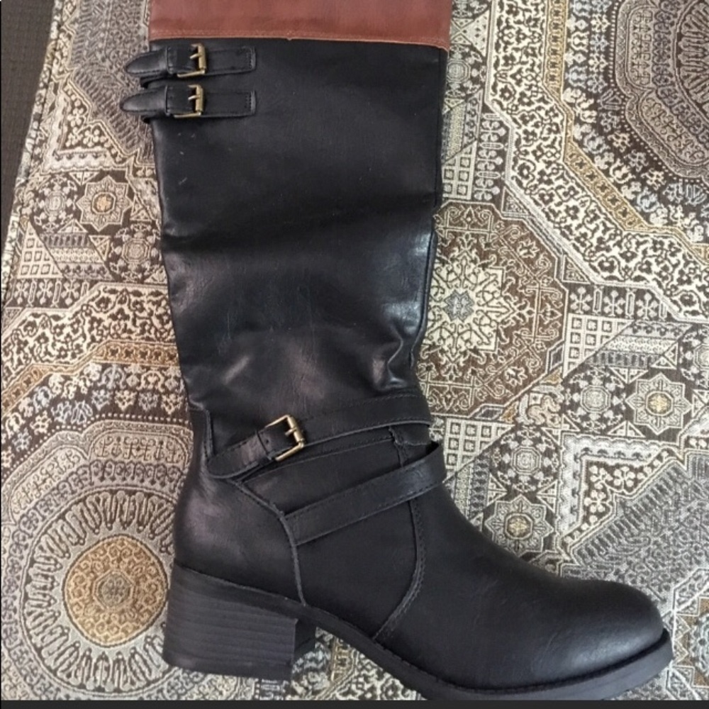 Rampage Indiana Black/ Cognac Rinding boot new
